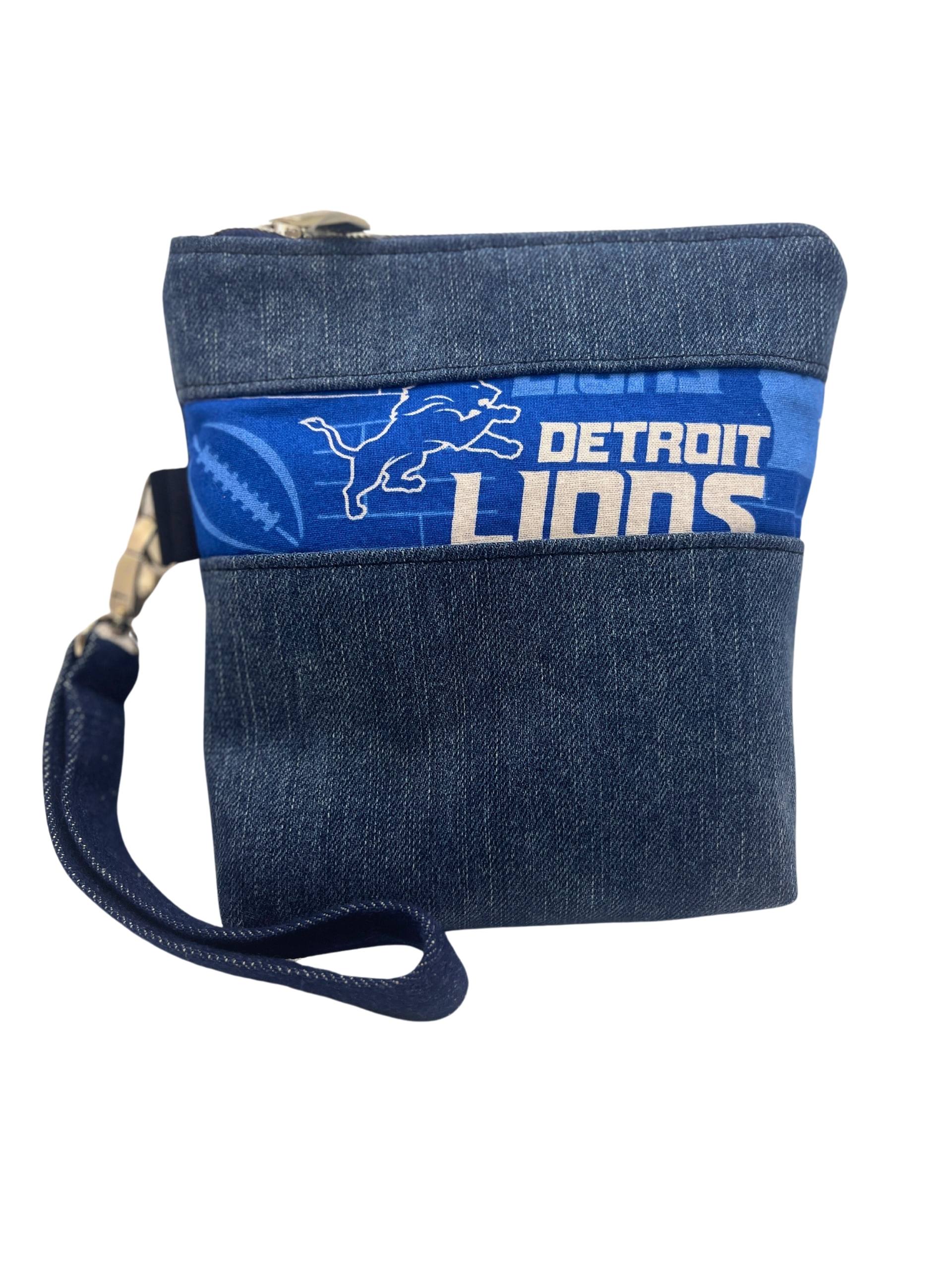 The Lions Denim Wristlet